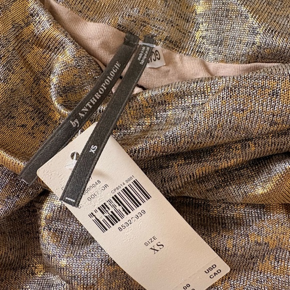 Anthropologie Gold Sleeveless Dress NWT - Picture 3 of 3